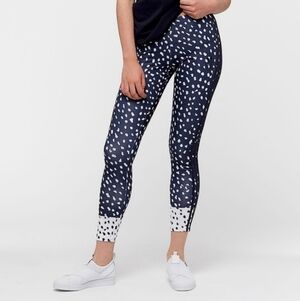 Adidas Originals Navy Blue High Rise 3 Striped Dot Printed Tight Leggings